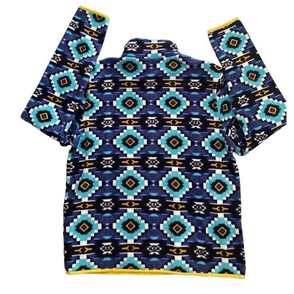 Wesc Miltch Aztec Unisex 1/4 zip polar fleece‎ pullover  Nightshadow Blue XXL - Picture 2 of 11